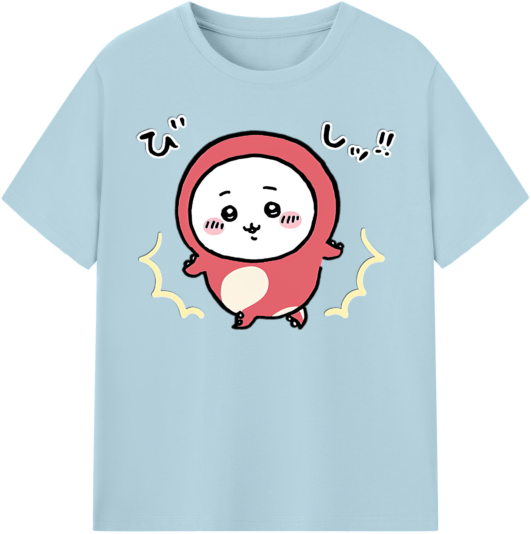 （画像用） ちいかわ ちいかわ Chii-kawa chiikawa 綿100％半袖Tシャツ（フロントプリント）